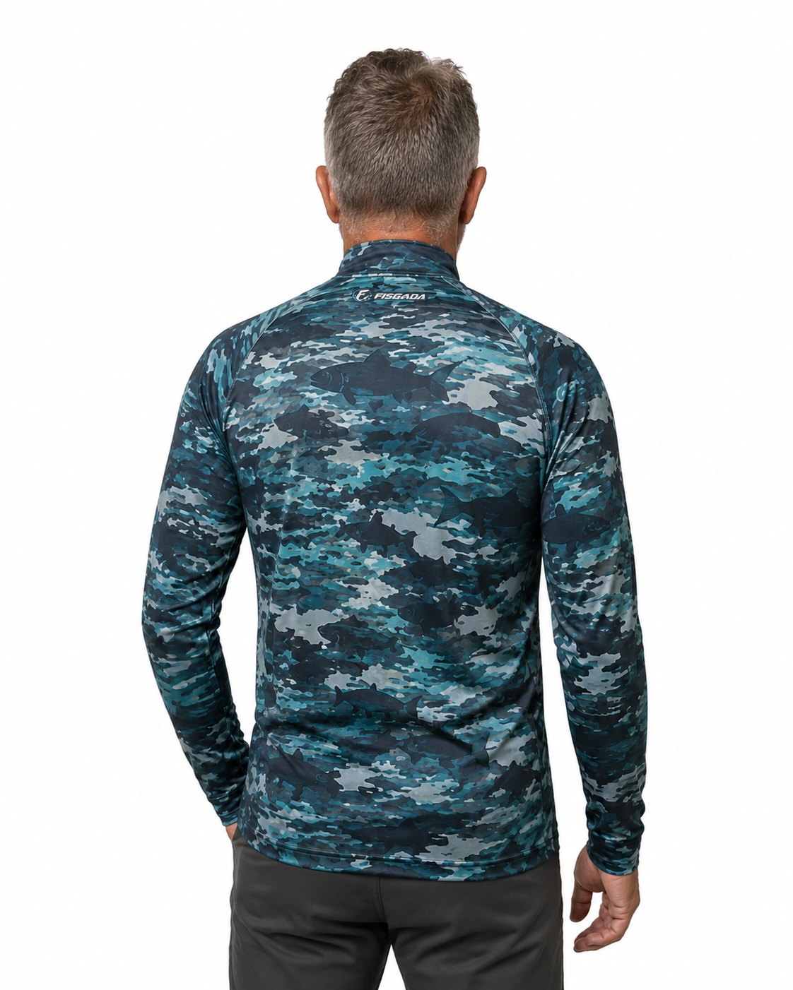 Camisa de Pesca Camuflada Marinha UV50+ | Fisgada — costas fiscostas:camuflada-marinha