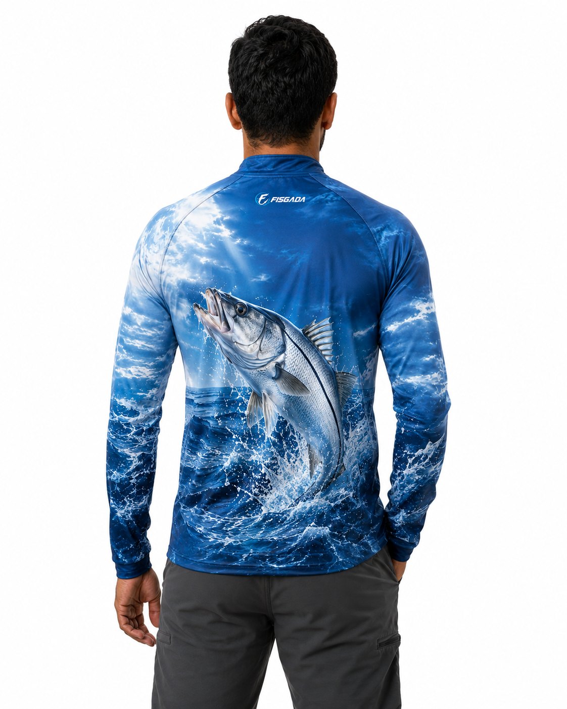 Camisa de Pesca Robalo Prateado UV50+ | Fisgada — costas fiscostas:robalo-prateado