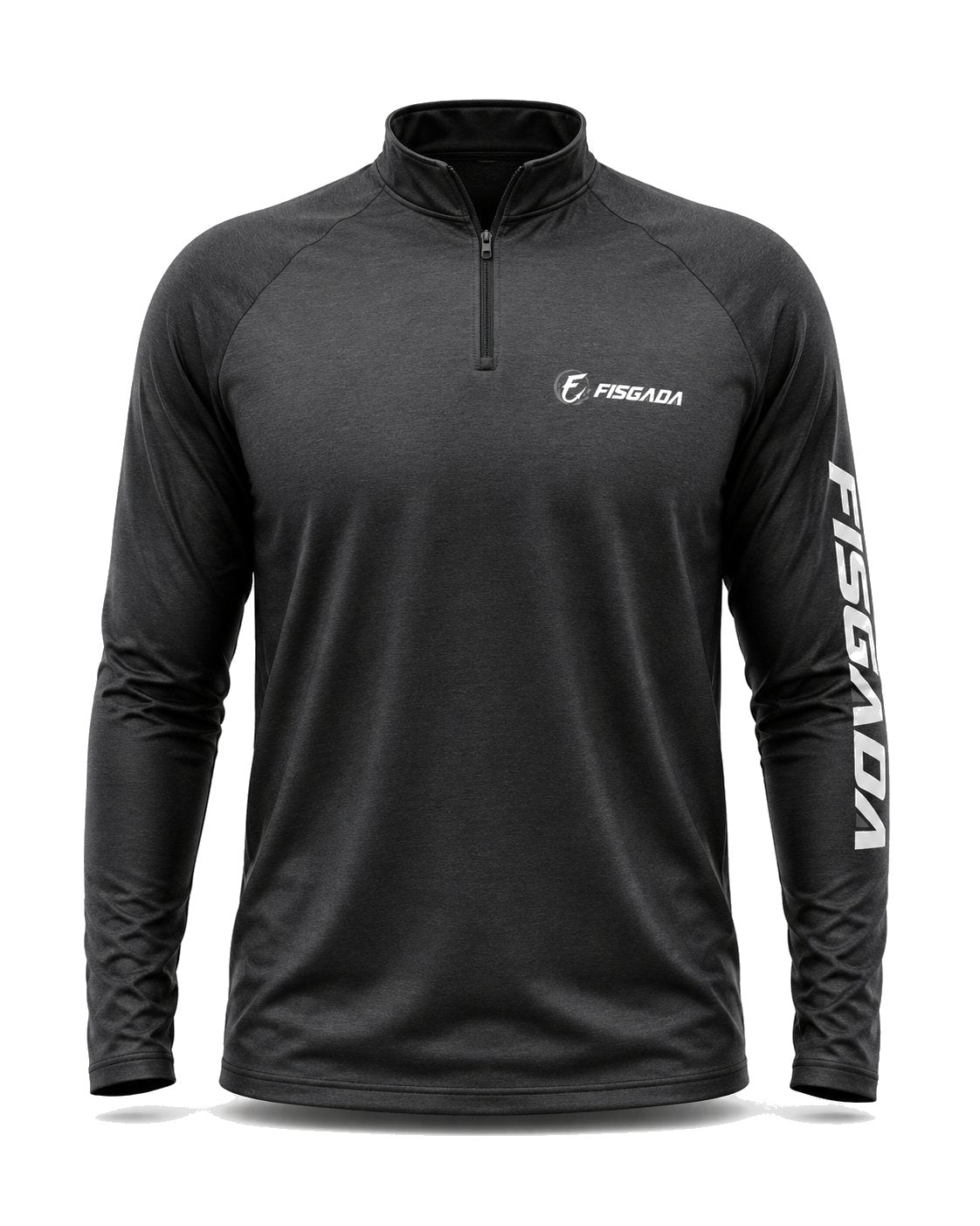 Camisa de Pesca Lisa Grafite UV50+ Manga Longa — frente