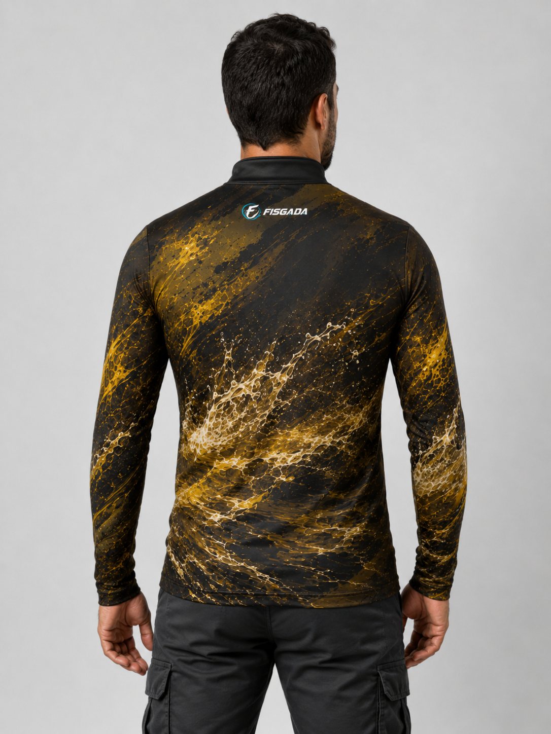 Camisa de Pesca Dourado Real UV50+ Manga Longa — costas
