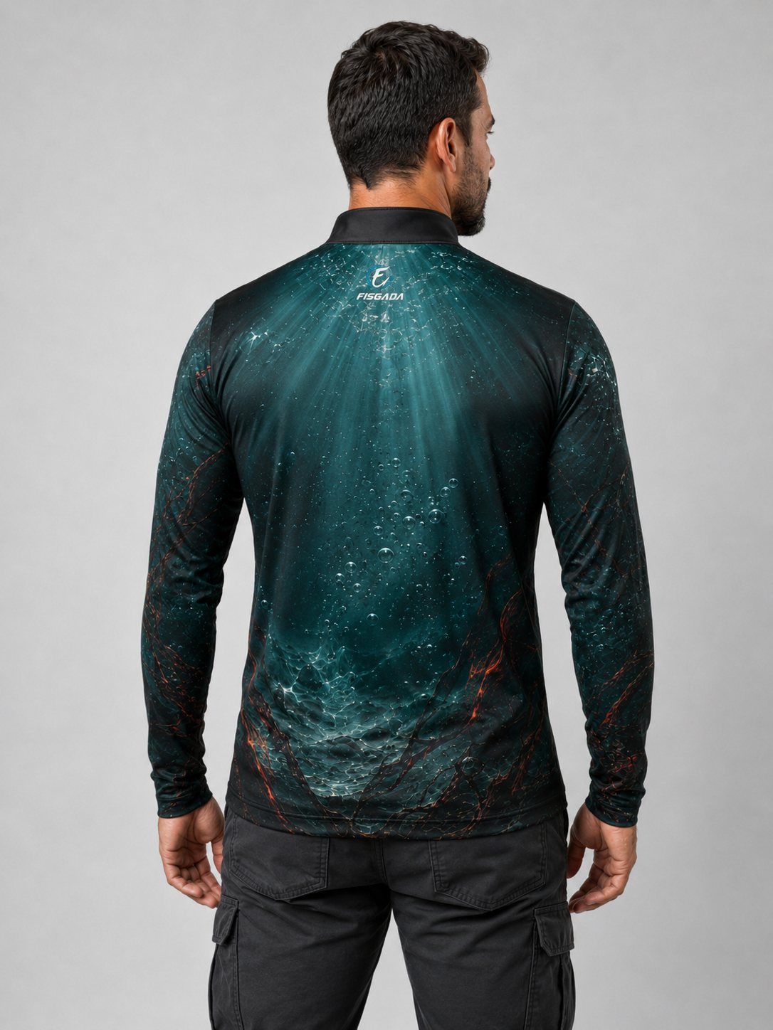 Camisa de Pesca Pintado das Profundezas UV50+ Manga Longa — costas