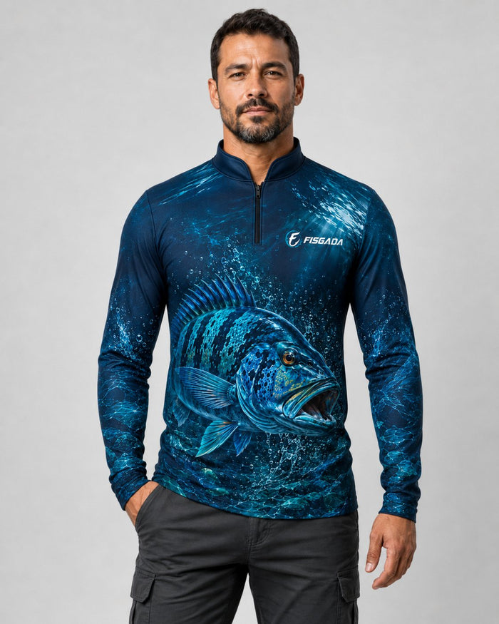 Camisa de Pesca Tucunaré Águas Fundas UV50+ Manga Longa