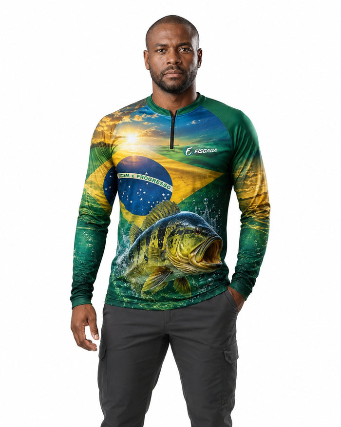 Camisa de Pesca Brasil Tucunaré UV50+ | Fisgada