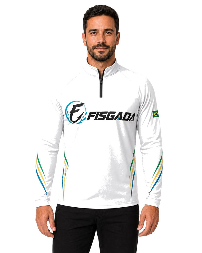 Camisa de Pesca Fisgada Team Areia UV50+ Manga Longa