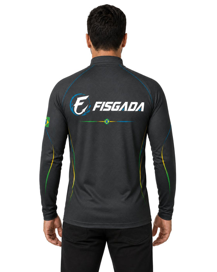 Camisa de Pesca Fisgada Team Chumbo UV50+ Manga Longa